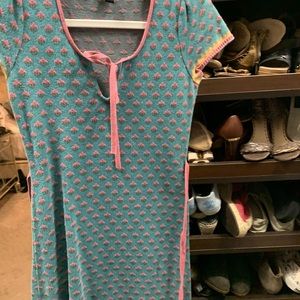 Vintage hippie Betsy Johnson BOHO dress turquoise